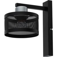 Wandlampe Metall Schwarz Silber H:25 cm E27 klein Wandlampe Metall Schwarz Silber H:25 cm E27 klein von Sigma