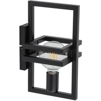 Kleine Wandlampe Metall Schwarz dekorativ E27 H:31 cm von Sigma