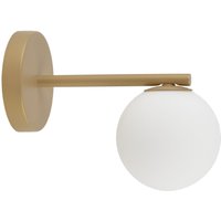 Wandlampe Glas Kugel Metall blendarm G9 wohnlich von Sigma