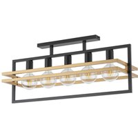 Deckenleuchte Schwarz Gold L:76 cm 5-flammig E27 Deckenleuchte Schwarz Gold L:76 cm 5-flammig E27 von Sigma