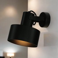 Wandstrahler RIF Schwarz Metallschirm Ø15 cm E27 von Sigma