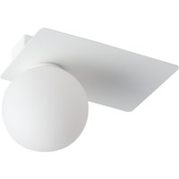 Weiße Deckenlampe Glas Metall eckig L:25 cm G9 klein Weiße Deckenlampe Glas Metall eckig L:25 cm G9 klein von Sigma