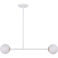 Weiße Deckenleuchte Metall Glas 2-flmg 80 cm blendarm von Sigma