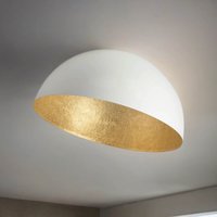 Metall Deckenleuchte Gold Weiß rund Ø70 cm E27 stylisch von Sigma