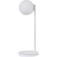 Weiße Nachttischleuchte Metall Glas blendarm G9 H:43 cm von Sigma