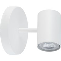 Wandlampe Weiß Metall Zylinder B:10 cm GU10 schmal von Sigma