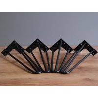 4 X Strapazierfähige 3-Stab-Haarnadelbeine 12 Mm | 1/2 Zoll/Alle Größen - Diy, Möbelfüße, Bankbeine von SigmaMetalDesign