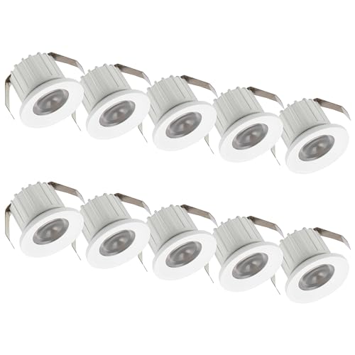 Sigmaled lighting, Mini-LED-Einbaustrahler 3W, dimmbar, Neutralweiß 4000K, 300 Lumen, Runde Einbauspot, 220/240V AC, 10er-Pack (5 Box mit 2 Stuck) von Sigmaled lighting