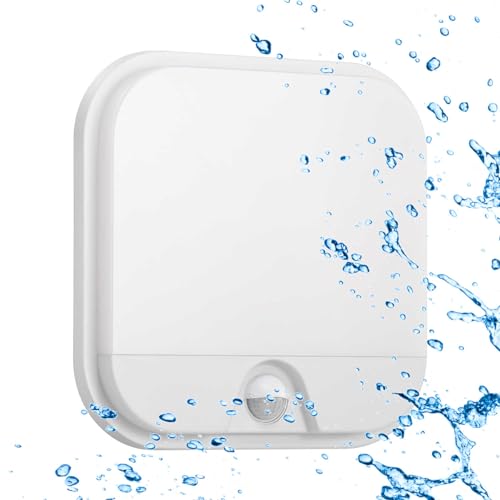 Sigmaled lighting, 20W LED- Deckenleuchte mit Bewegungsmelder IP65 WASSERDICHT, 1900 Lumen, Deckenlampe Warmweißes 3000K, Wandleuchte für außen und innen, Quadratische Wandlampe von Sigmaled lighting
