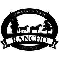 1M Metallschild Pferd Mit Pferden Und Ihrem Namen 1M Metallschild Pferd Mit Pferden Und Ihrem Namen von SignPerformance