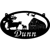 Dairy Sign, Barn Kuh Kalb Zeichen in Metall von SignPerformance