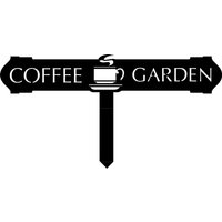 Coffee Garden Metallschild Am Pfahl, Pulverbeschichtet Coffee Garden Metallschild Am Pfahl, Pulverbeschichtet von SignPerformance