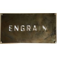 Logo Metallschild Mit Ihrem Logo in Bronzefarbener Patina Klarlack von SignPerformance