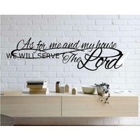 Metall „Was Mich Und Mein Haus Anbelangt, So Wollen Wir Dem Herrn Dienen" Wandbehang Metall „Was Mich Und Mein Haus Anbelangt, So Wollen Wir Dem Herrn Dienen" Wandbehang von SignPerformance