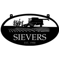 Metall Combine Zeichen, Kombiniert Cornfield Sign Metall Combine Zeichen, Kombiniert Cornfield Sign von SignPerformance