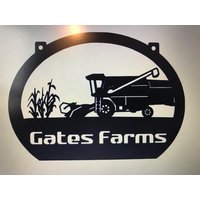 Metall Combine Zeichen, Maisstroh Und Ihr Name Metall Combine Zeichen, Maisstroh Und Ihr Name von SignPerformance