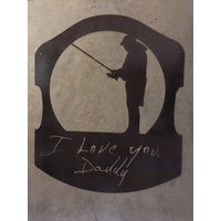 Metall Fisherman Zeichen, Zeichen Angepasst, Ihr Name Oder Inschrift von SignPerformance