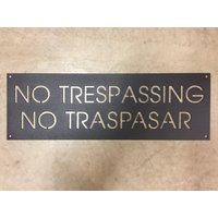 Metall No Trespassing Trespar Zeichen Metall No Trespassing Trespar Zeichen von SignPerformance