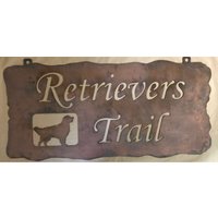Metall Retriever Zeichen , Retriever Dog Metallhundezeichen Metall Retriever Zeichen , Retriever Dog Metallhundezeichen von SignPerformance