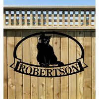 Metallschild Cat Mit Ihrem Namen von SignPerformance