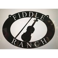 Metallschild Fiddle & Your Name Metallschild Fiddle & Your Name von SignPerformance