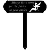 Metallschild Mit Fairy Garden Schriftzug von SignPerformance