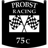 Metallschild Racing Flagge Metallschild Racing Flagge von SignPerformance