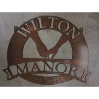 Personalisiertes, Metallschild Mit Händchen Haltend Silhouette von SignPerformance