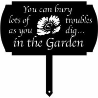 Sie Können Eine Menge Probleme Begraben, Während Im Garten Graben, Schöne, Metalllandschaft, Zeichen von SignPerformance