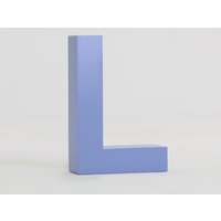 Hellblauer Buchstabe L | Reverse Channel Letter Altes Schild Signiert von SignSoup
