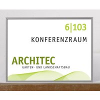 SignSystems® Türschild 15,0 x 11,0 cm silber von SignSystems®