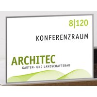 SignSystems® Türschild 21,3 x 15,1 cm silber von SignSystems®