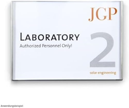 LITE Türschilder stilvolle Türbeschilderung aus Acrylglas und Stahl, hohe Qualität zum kleinen Preis, für Beschriftungseinlagen im Format A6 quer Größe (BxHxT): 15,0 x 10,5 x 0,5 cm von SignSystems