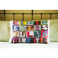 Personalisierte Kissenbezüge Mit Beliebigen Namen in Zeichen Buchstaben; Benutzerdefinierte Kissenbezüge; Buchstaben Des Alphabets; Teen von SignYourNames