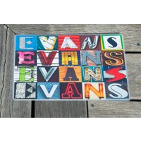 Personalisierte Tischsets Mit Any Namen Im Alphabet Zeichen Buchstaben; Kinder-Tischsets; Foto Tischsets; Moderne Esstisch-Tischsets von SignYourNames