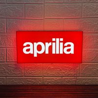 Aprilia Zeichen, Perfekte Motorrad-Geschenke, Garagen-Schild, Bar-Dekor, Mannhöhlen-Dekor | Usb-Betrieben, Mit Led Und Voll Dimmbar von Signageman