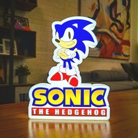 Sonic The Hedgehog Lightbox, Geschenke, 3D Gedruckt Und Betrieben Über Usb Mit Dimmer-Funktion, Ideal Für Sega-Fans von Signageman