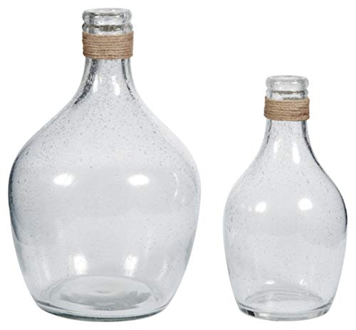Signature Design by Ashley Marcin Modernes Bauernhaus-Glasvasen-Set mit Flaschenhals, transparent, 2-teilig von Signature Design by Ashley