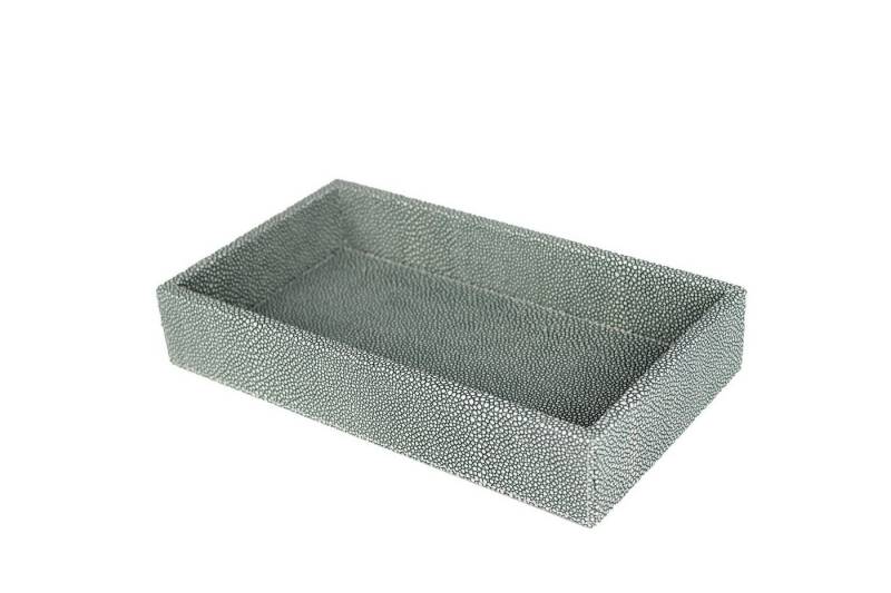Signature Home Collection Dekotablett Tablett klein Dekotablett Münzschale Kunstleder Rochenhaut (1 Stück, 1 Tablett Kunstleder Rochenhaut), ideal für Kosmetik, wasserabweisend von Signature Home Collection