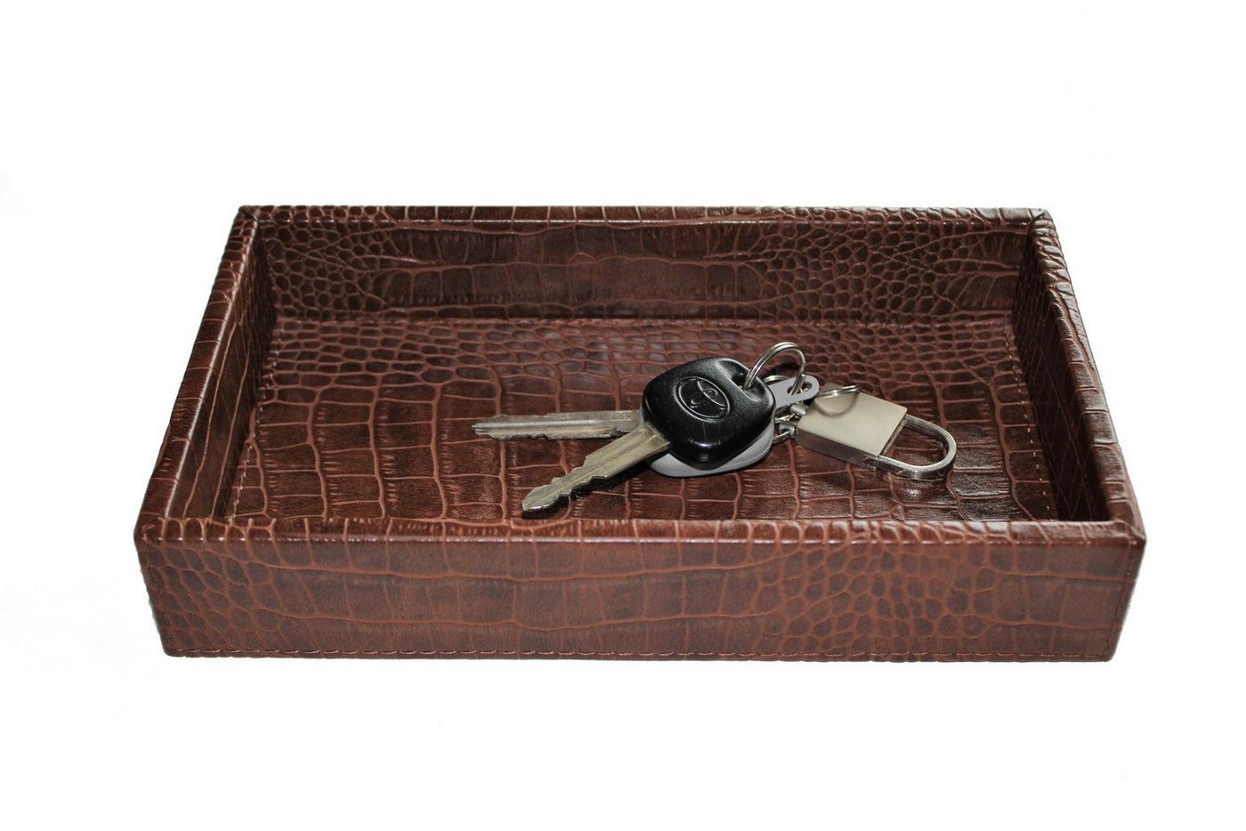 Signature Home Collection Dekotablett Tablett klein Reptil Kunstleder mit Rand, Tablett in Kunstleder: pflegeleicht & abwischbar Signature Home Collection Dekotablett Tablett klein Reptil Kunstleder mit Rand, Tablett in Kunstleder: pflegeleicht & abwischbar von Signature Home Collection