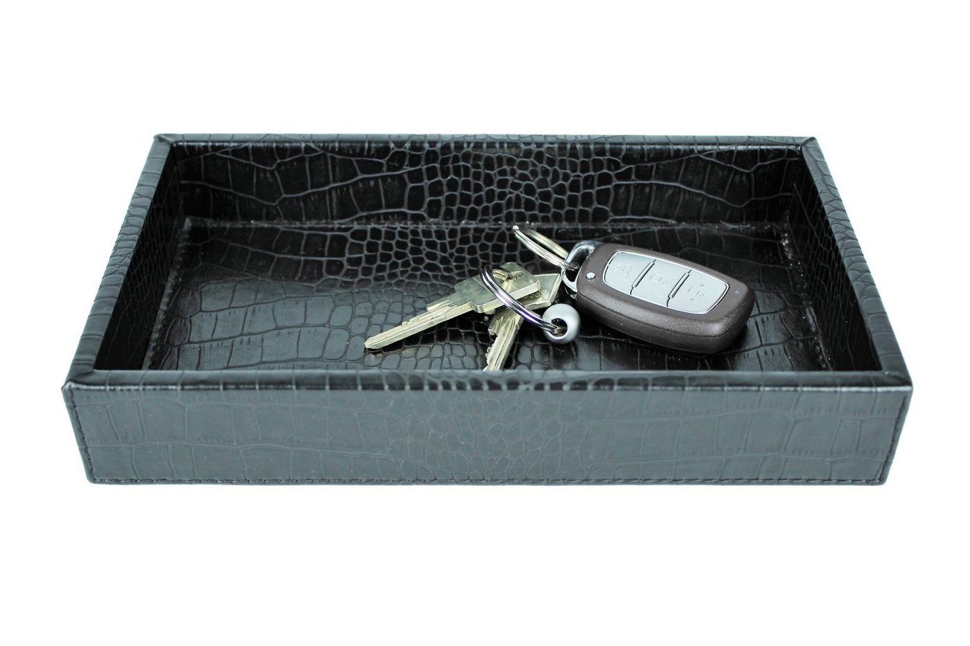 Signature Home Collection Dekotablett Tablett klein Reptil Kunstleder mit Rand, Tablett in Kunstleder: pflegeleicht & abwischbar Signature Home Collection Dekotablett Tablett klein Reptil Kunstleder mit Rand, Tablett in Kunstleder: pflegeleicht & abwischbar von Signature Home Collection