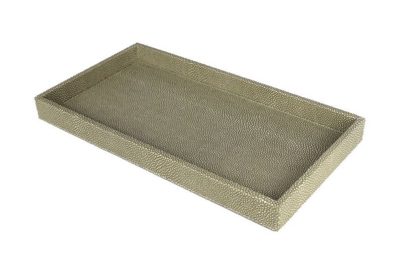 Signature Home Collection Dekotablett Tablett klein Rochenhaut Kunstleder mit Rand (1 Stück, 1 St., 1x Tablett rechteckig Kunstleder), Tablett in Kunstleder: pflegeleicht & abwischbar von Signature Home Collection