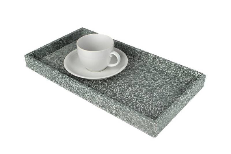 Signature Home Collection Dekotablett Tablett klein Rochenhaut Kunstleder mit Rand (1 Stück, 1 St., 1x Tablett rechteckig Kunstleder), Tablett in Kunstleder: pflegeleicht & abwischbar von Signature Home Collection