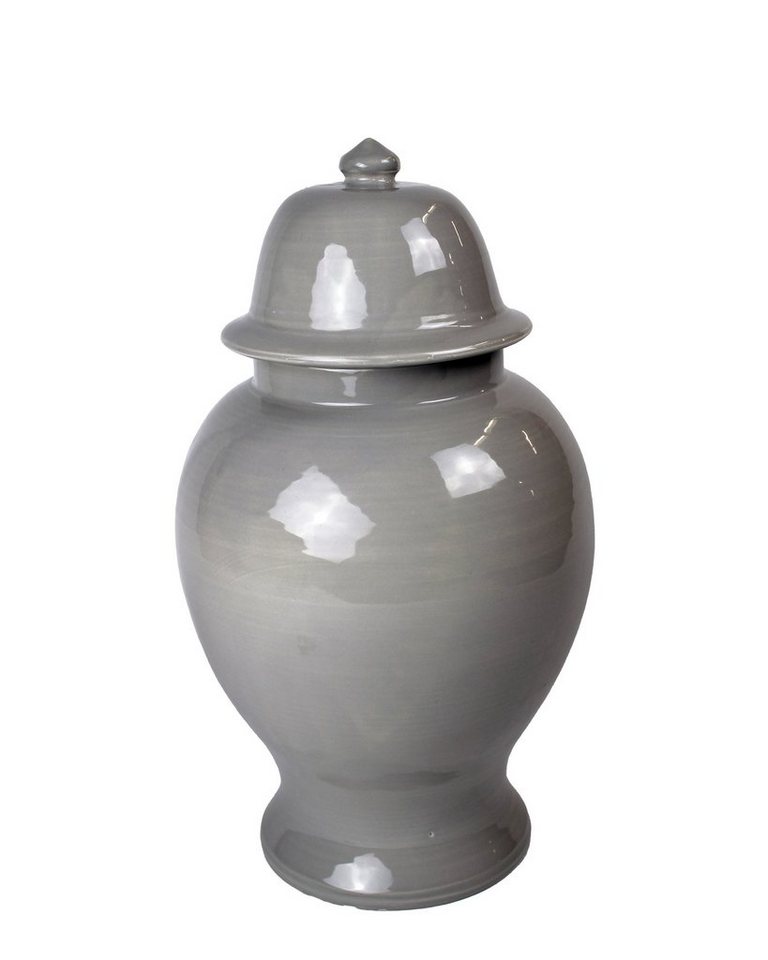 Signature Home Collection Dekovase Keramikvase mit Deckel Tempelvase aus Keramik (1 Stück, 1 Keramikvase mit Deckel), Handgefertigte Keramik aus Italien von Signature Home Collection