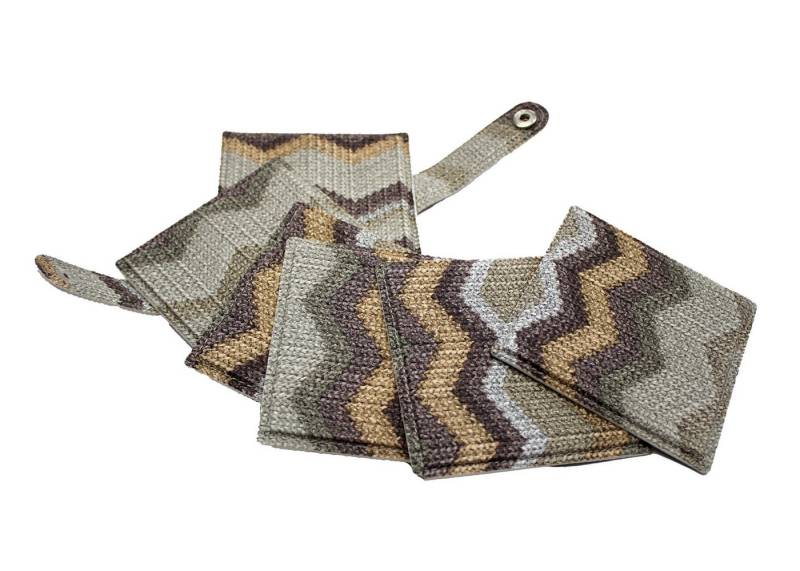 Signature Home Collection Glasuntersetzer Glasuntersetzer 6-er Set Zickzack Muster bunt Untersetzer, Set, 6-tlg., Anti-Rutsch-Beschichtung, abwischbar von Signature Home Collection