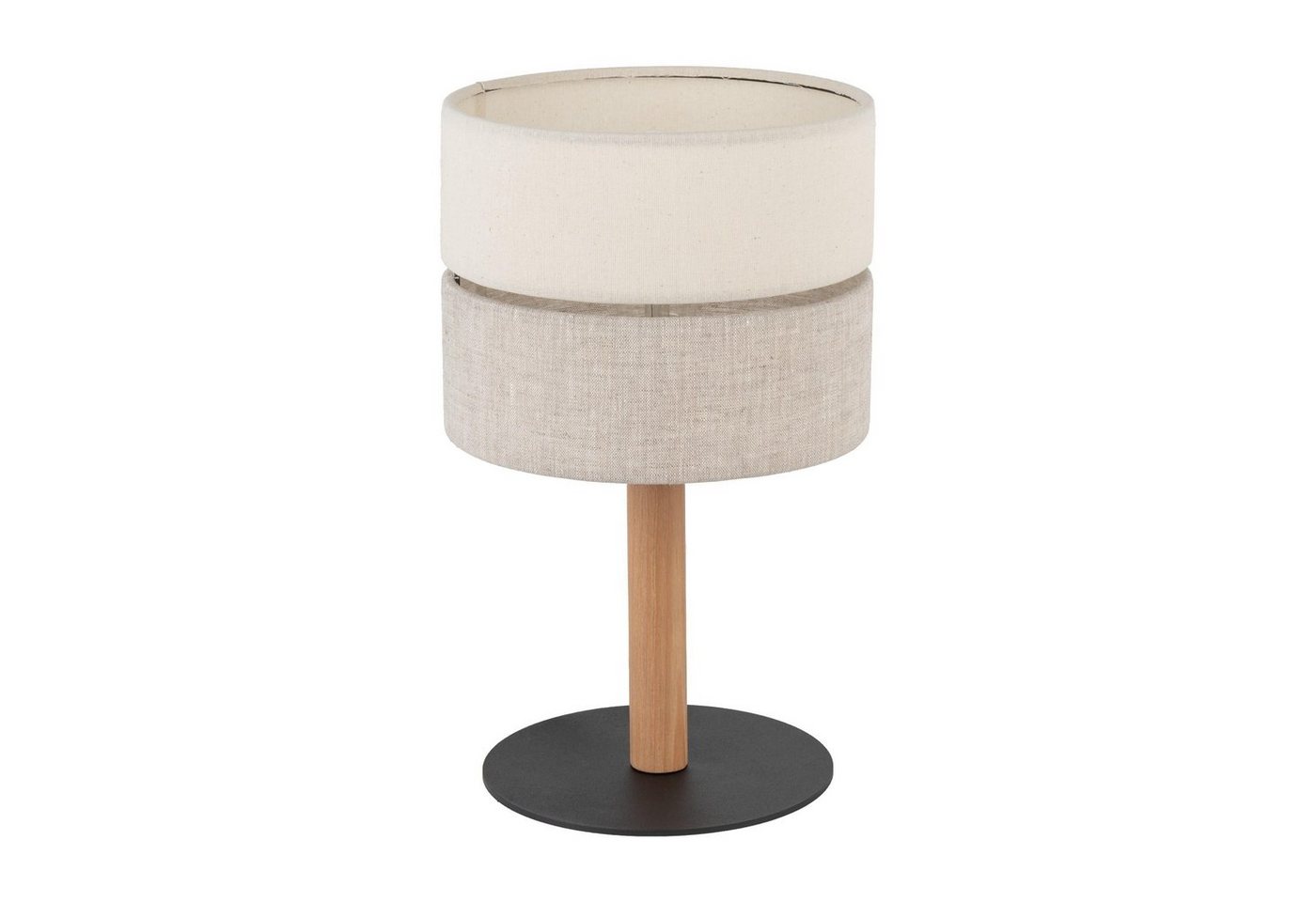 Signature Home Collection Nachttischlampe Tischlampe Holz natur Lampenschirm Stoff beige braun, ohne Leuchtmittel, Lampenfuß mit Lampenschirm von Signature Home Collection