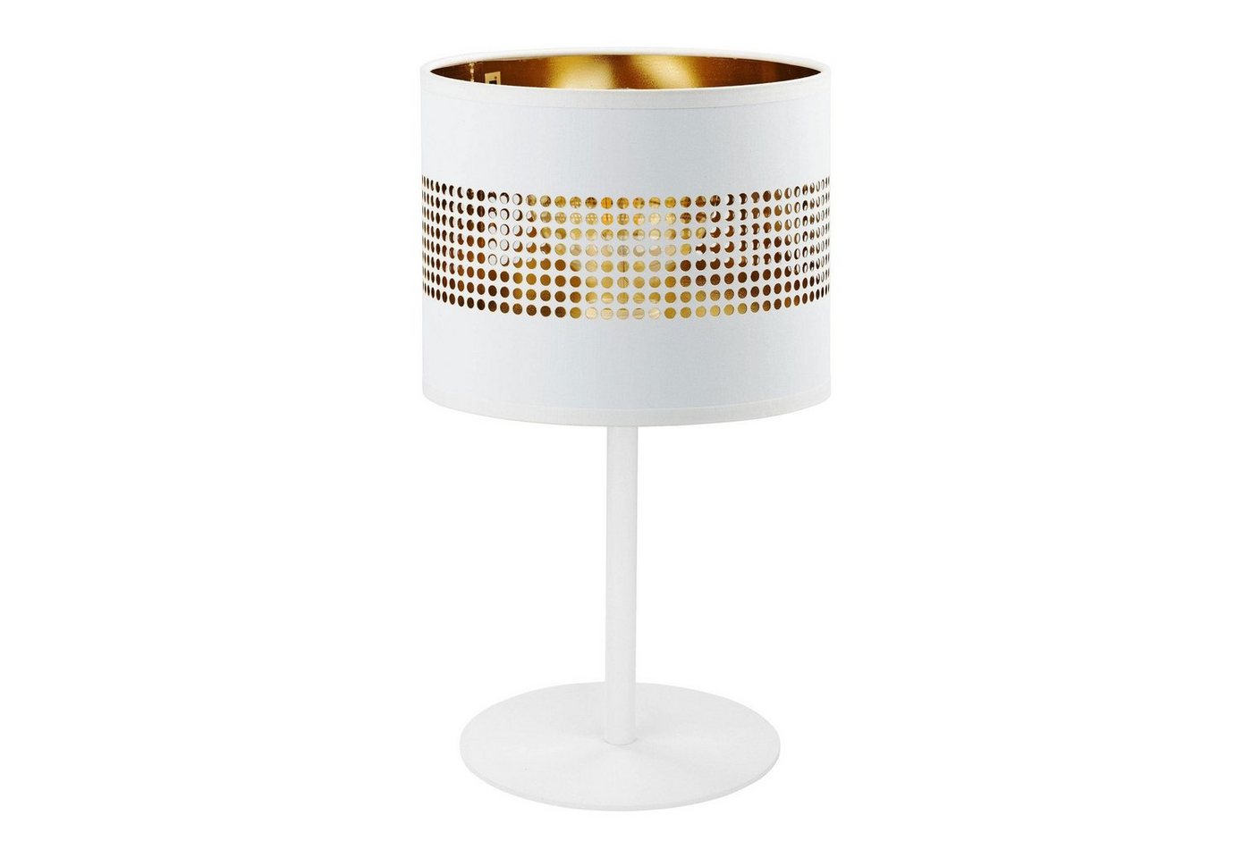 Signature Home Collection Nachttischlampe Tischlampe gold Metall mit Lampenschirm für Nachttisch, ohne Leuchtmittel, warmweiß von Signature Home Collection