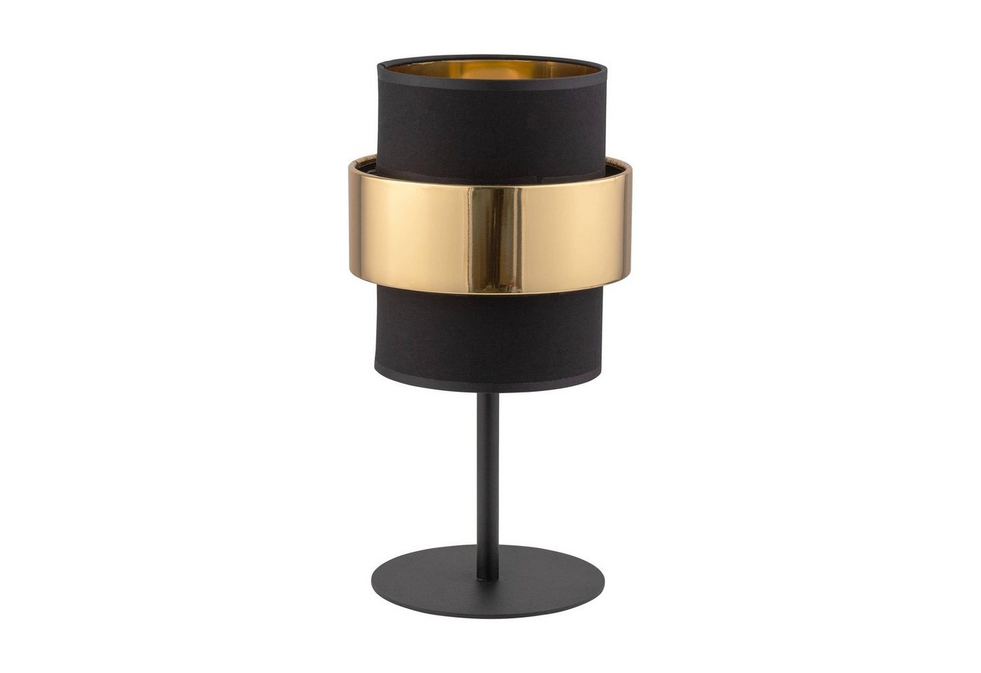 Signature Home Collection Nachttischlampe Tischlampe gold Metall mit Lampenschirm für Nachttisch, ohne Leuchtmittel, warmweiß von Signature Home Collection