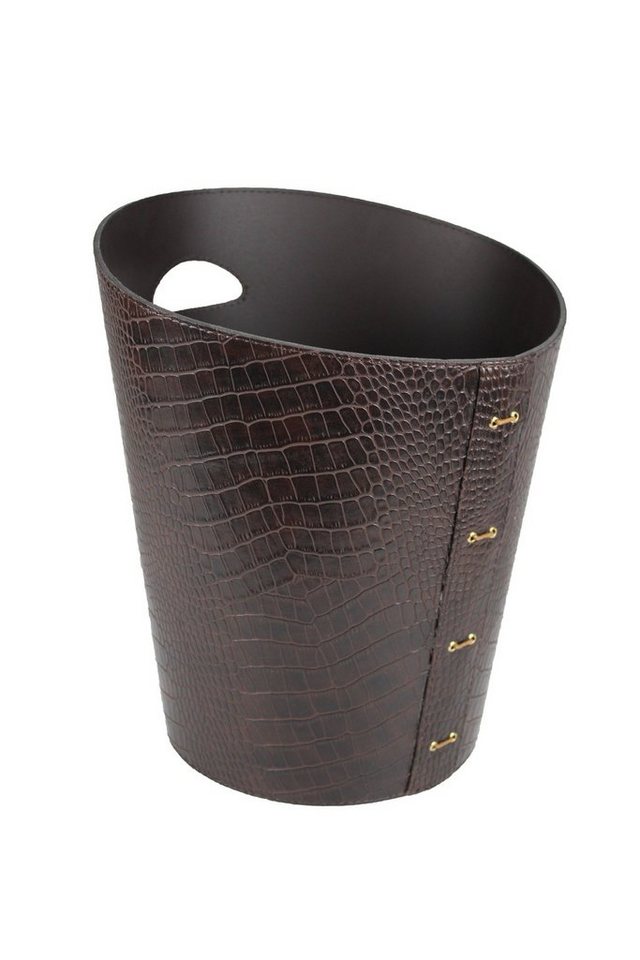 Cosy Home Ideas Papierkorb Papierkorb rund Kunstleder Kroko Optik für Büro, Oberfläche beschichtet und abwischbar von Cosy Home Ideas