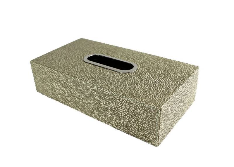 Signature Home Collection Papiertuchbox Papiertuchbox Rochenhaut Kunstleder für Taschentücher (1 Stück, 1x Taschentücherbox Kunstleder), beschichtete Oberfläche, abwischbar von Signature Home Collection